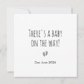 Angesagte Angesagt-Hooray Einfache Schwangerschaft Ankündigung (Rückseite)