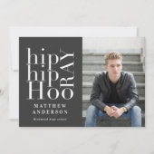 Angesagte angesagt-Hooray-Foto-Graduierungsparty M Ankündigung (Vorderseite)