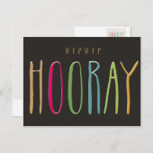 Angesagte Angesagt-Hooray-Postkarte Postkarte (Vorne/Hinten)