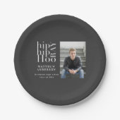 Angesagte angesagte Foto-Abschlussfeier Pappteller (Vorderseite)