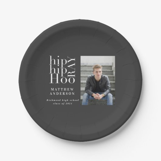 Angesagte angesagte Foto-Abschlussfeier Pappteller (Vorderseite)