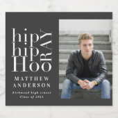 Angesagte angesagte Foto-Abschlussfeier Schaumweinetikett (Einzelnes Label)