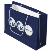 Angesagte angesagte hooray Geschenktasche Große Geschenktüte (Vorderseite Schrägansicht)