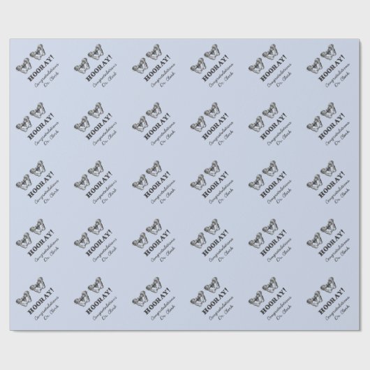 Angesagte angesagte Hooray personalisierte Geschenkpapier (Flach)