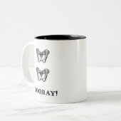 Angesagte angesagte Hooray Zweifarbige Tasse (Vorderseite Links)