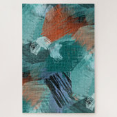 Angesagte Aquamarine Blaue Minze Grüne Orange Pins Puzzle (Vertikal)