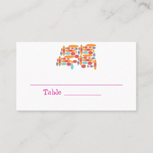Angesagte Bat Mitzvah-Platzkarten Platzkarte (Vorderseite)