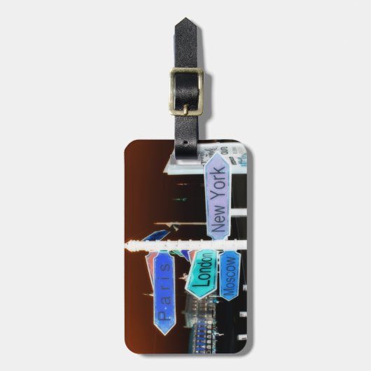 Angesagte Bestimmungszeichen Gepäckanhänger (Vorderseite vertikal)