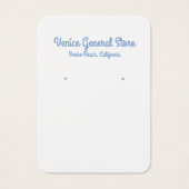 Angesagte Blauer Ohrring- oder Schmuckanzeigekarte (Vorderseite)