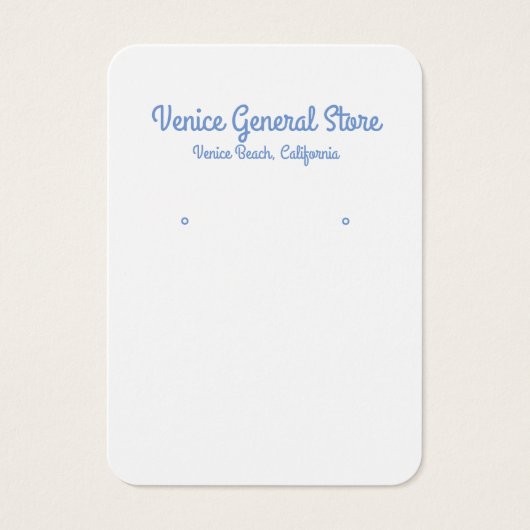 Angesagte Blauer Ohrring- oder Schmuckanzeigekarte (Vorderseite)