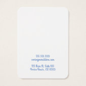 Angesagte Blauer Ohrring- oder Schmuckanzeigekarte (Rückseite)