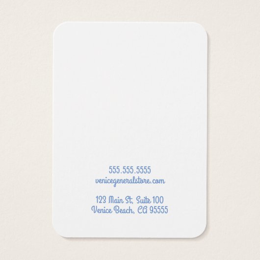 Angesagte Blauer Ohrring- oder Schmuckanzeigekarte (Rückseite)