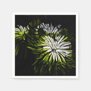 Angesagte böhmisch-grüne Chrysanthemum Hochzeit Serviette