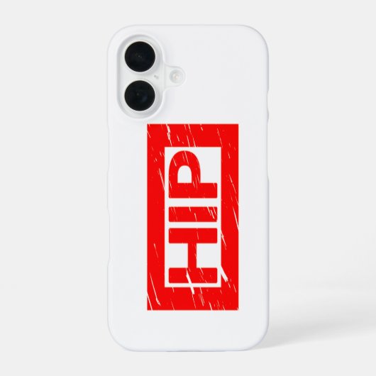 Angesagte Briefmarke iPhone 16 Hülle (Rückseite)