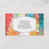 Angesagte coole Muster Visitenkarte (Rückseite)