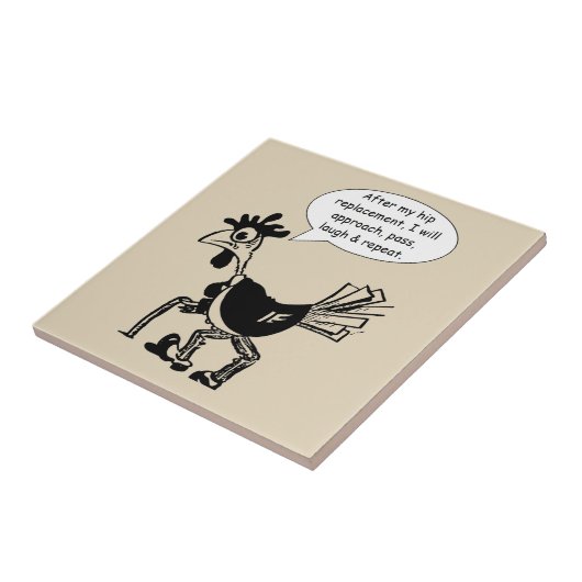 Angesagte Ersatz-Operation - Spaß-Zitat Fliese (Seite)