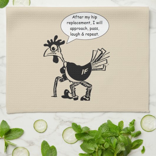 Angesagte Ersatz-Operation - Spaß-Zitat Geschirrtuch (Gefaltet)