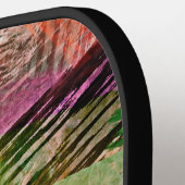 Angesagte Farbenfrohe Grunge Stil Pinselstriche Ar Pickleball Schläger (Linke Seite)