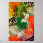 Angesagte Farbenfrohe Grunge Stil Pinselstriche Ar Poster (Vorne)