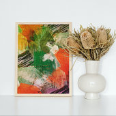 Angesagte Farbenfrohe Grunge Stil Pinselstriche Ar Poster