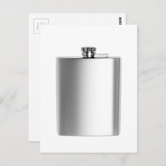 Angesagte Flasche aus nicht rostendem Stahl Postkarte (Vorne/Hinten)
