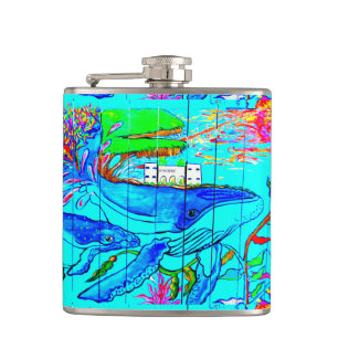 angesagte Flasche der Buckelwale Flachmann