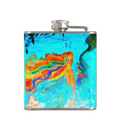 angesagte Flasche der Regenbogenhaar-Meerjungfrau Flachmann (Rückseite)