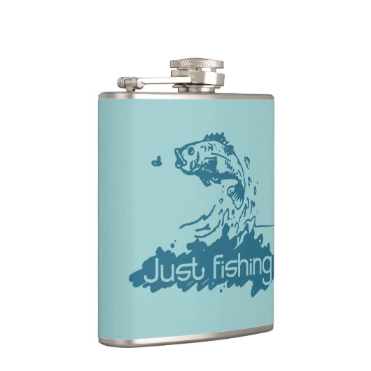 Angesagte Flasche des Aqua des Fischers gerade Flachmann (Rechts)