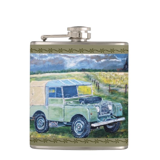 angesagte Flasche des Entwurfs-4x4 Flachmann (Vorderseite)