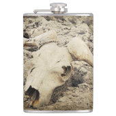 Angesagte Flasche mit dem Büffel-Schädel Flachmann (Vorderseite)