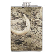 Angesagte Flasche mit dem Büffel-Schädel Flachmann (Rückseite)