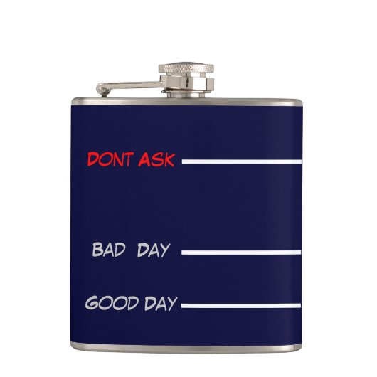 angesagte Flasche mit lustigen Trinkmaßnahmen Flachmann (Vorderseite)