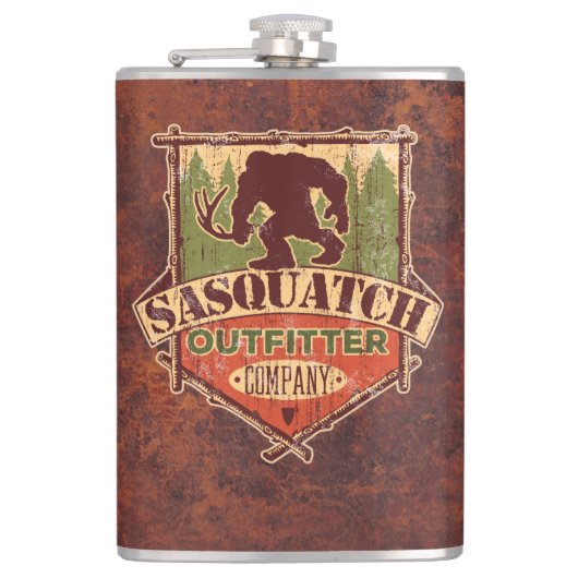 Angesagte Flasche Sasquatch Outfitter Company Flachmann (Vorderseite)