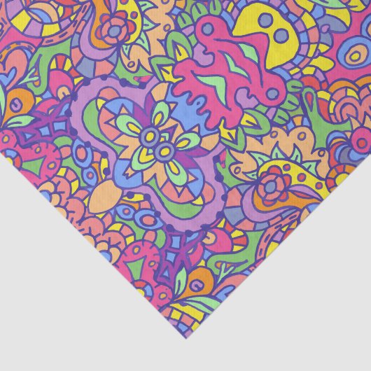 Angesagte Girly Fantasy Doodles Muster Seidenpapier (Ausschnitt)