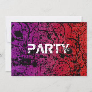 Angesagte Grunge Geburtstagsparty Einladung