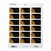 Angesagte Herbstsonnenblumen Blumenadresse Adressaufkleber (Vorne)