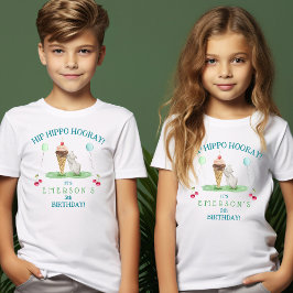 Angesagte Hippo Hooray Geburtstagsparty Tri-Blend Shirt