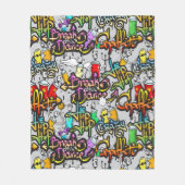 Angesagte Hopfengraffiti-Fleecedecken Fleecedecke (Vorderseite)