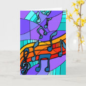 Angesagte Hopfenmusik-Karte Karte (Gelbe Blume)