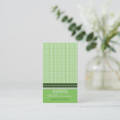 Angesagte individuelle Gingham MOMY Calling Cards: Telefonnummerkarte (Stehend Vorderseite)