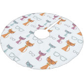 Angesagte Katzen Weihnachten Polyester Weihnachtsbaumdecke (Schrägansicht)