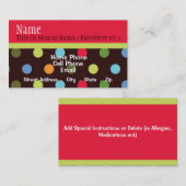 Angesagte Küken-Geschäfts-Karte Telefonnummerkarte (Vorne/Hinten)