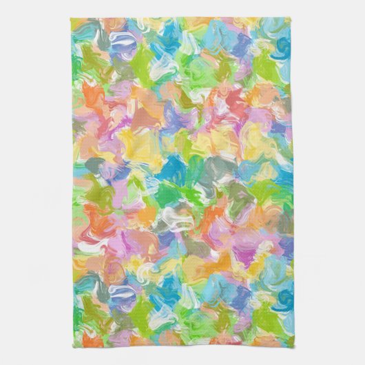 Angesagte, lebendige Sommerpaint Spritzer Muster Küchentuch (Vertikal)