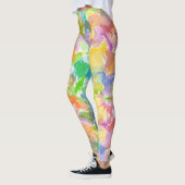 Angesagte, lebendige Sommerpaint Spritzer Muster Leggings (Links)