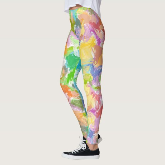 Angesagte, lebendige Sommerpaint Spritzer Muster Leggings (Links)