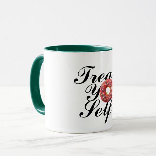 Angesagte Leckerei Yo Self Donut Tasse, Funny Doug Tasse (Vorderseite Links)