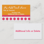 Angesagte Lehrer-Geschäfts-Karte Visitenkarte (Vorne/Hinten)