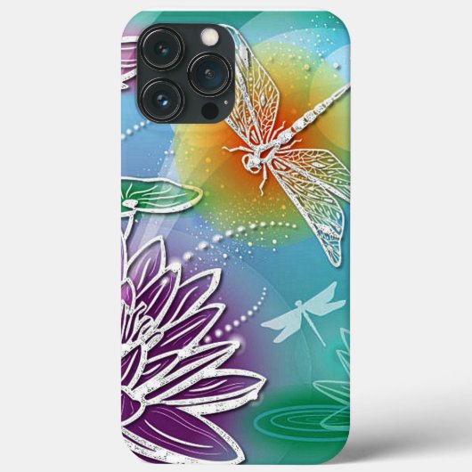 Angesagte Libelle Hübsch Moderne Sommerblumen Kuns Case-Mate iPhone Hülle (Rückseite)