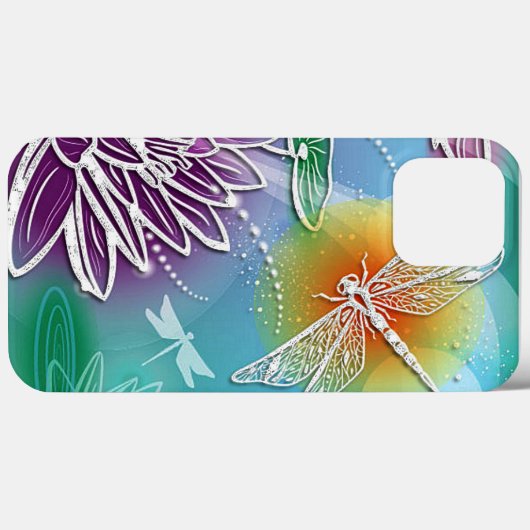 Angesagte Libelle Hübsch Moderne Sommerblumen Kuns Case-Mate iPhone Hülle (Rückseite (Horizontal))