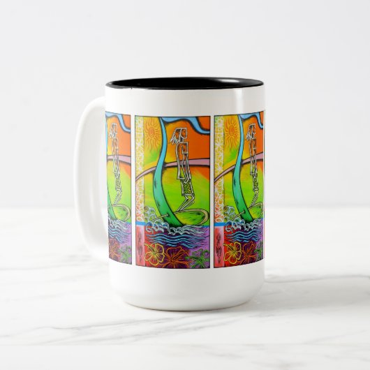 Angesagte Longboard Tasse (Vorderseite Links)